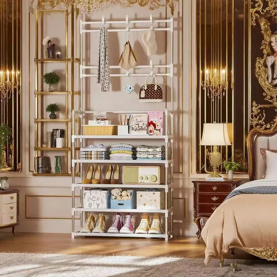 Multifunctional Entrance Shoe Rack – Large Capacity, 3-Layer Storage Organizer for Shoes, Bags & Accessories.