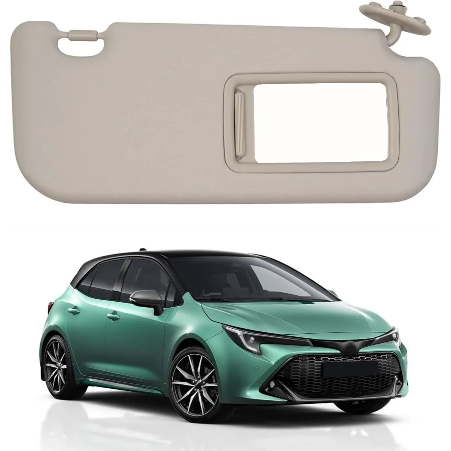 

Beige Right Passenger Side Sun Visor with Vanity Mirror for Corolla 20192024 Models Designed for Enhanced Privacy and Convenie