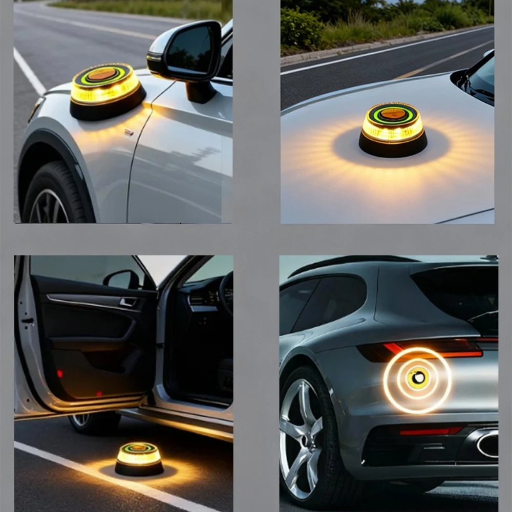 

Car safety light V16 magnetic roof night parking warning light multifunctional flashing light anti rear end collision