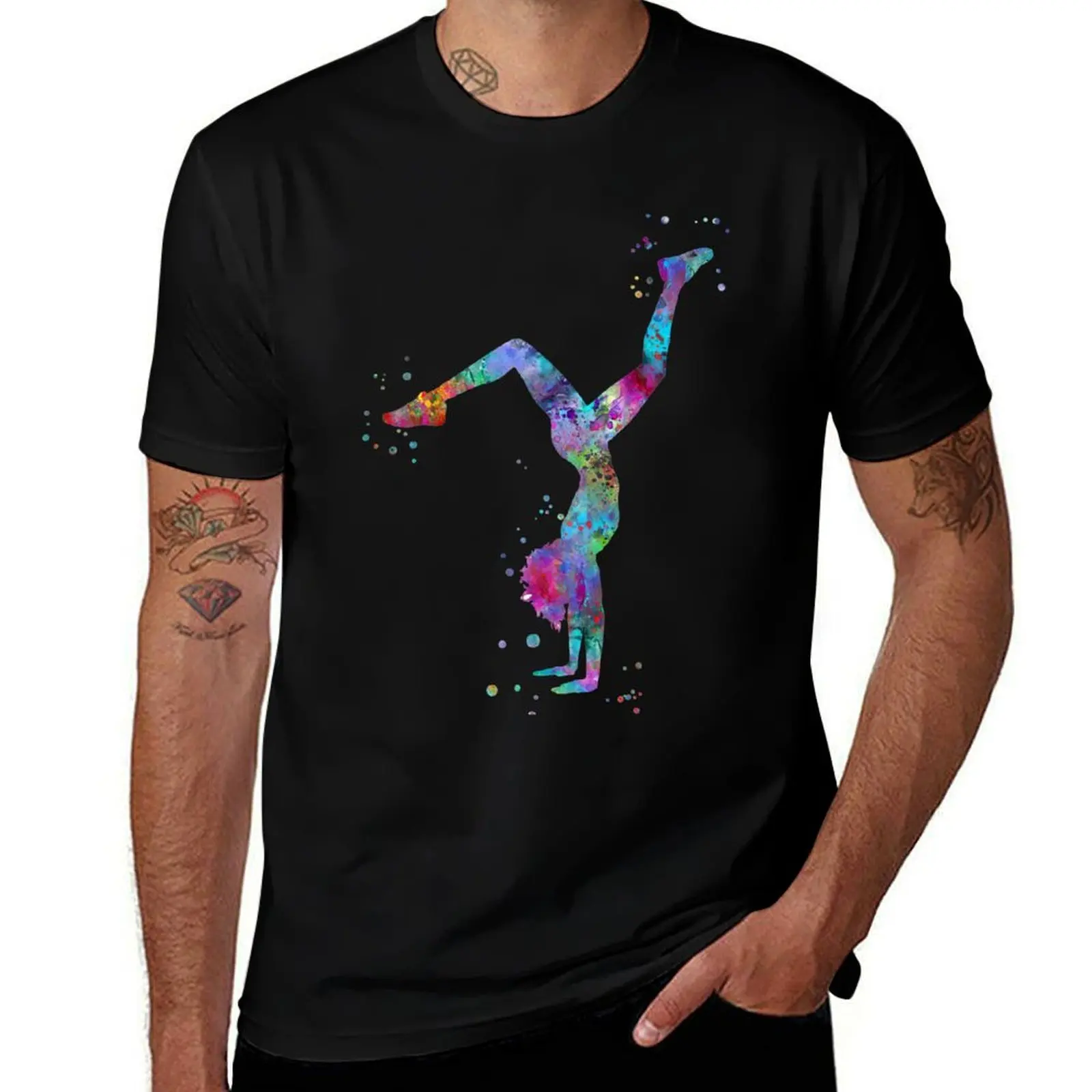 Hand stand by woman, handstand T-Shirt Work Casual Loose Fit T-Shirt