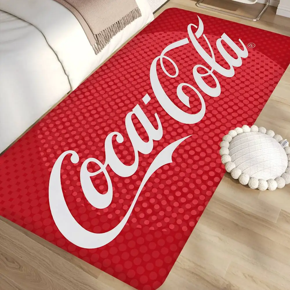 Classic Beverage Logo C-Coca C-Cola Floor Mat Nordic Style Home Doormat Bathroom-Toilet Mats Bedroom Hotel Decor Mat