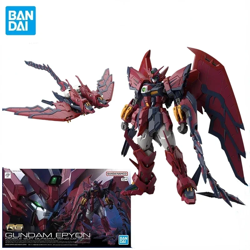 In Stock Bandai Original Anime RG 1/144 GUNDAM EPYON MOBILE SUIT GUNDAM WING OZ-13MS Action Figure Collectible Model Toys Gifts