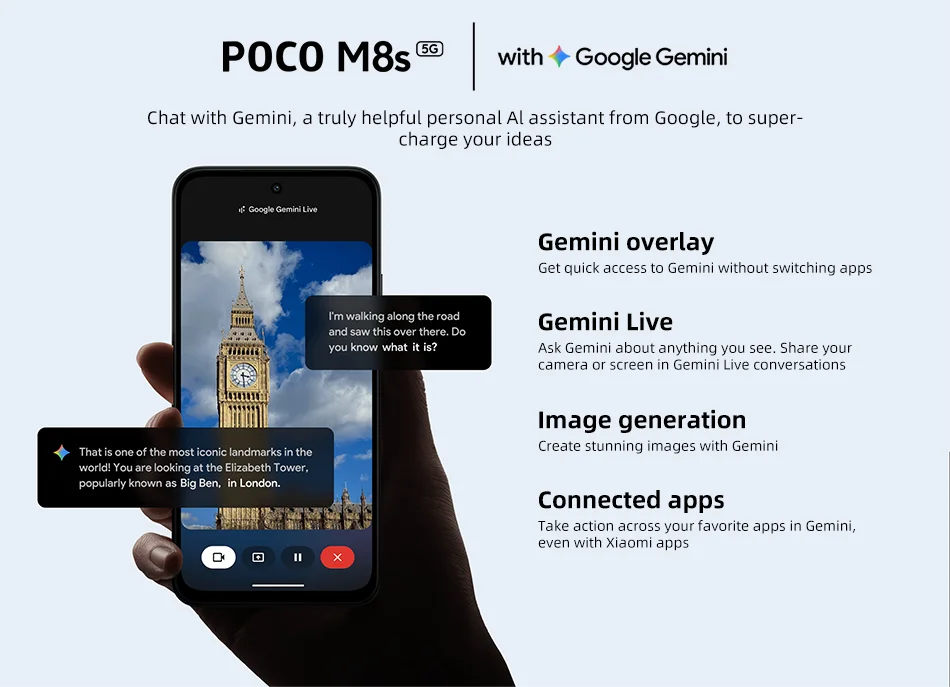 POCO M8s 5G Smartphone Global Version Snapdragon 6s Gen 3 6.9" 144Hz DotDisplay 50MP 7000mAh 33W Fast Chargin NFC
