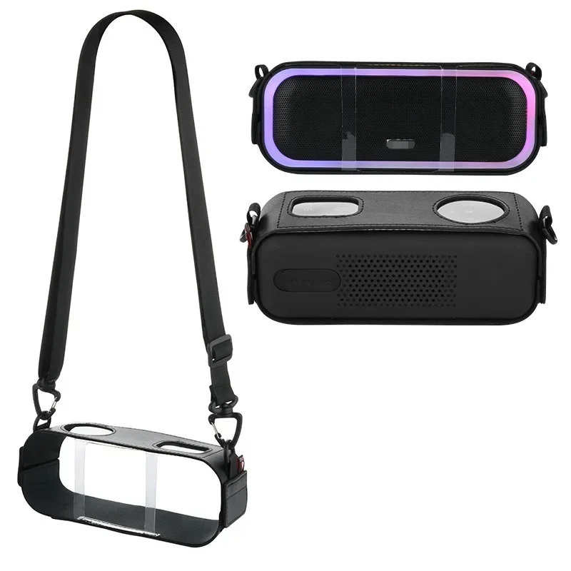 Sturdy PU Case with Detachable Nylon Strap for Doss Soundbox Pro Speaker Ensure Safety of Speaker in All Scenarios