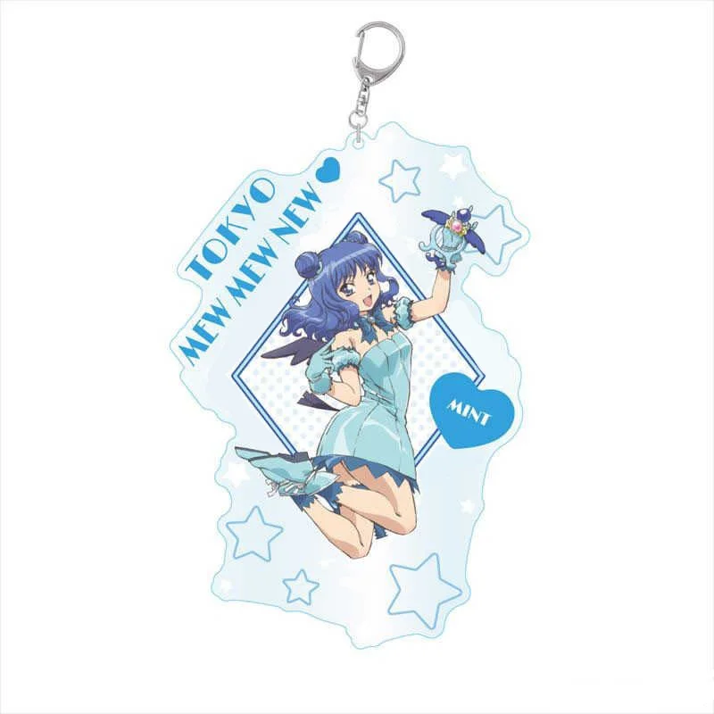 Anime Fans Gifts Tokyo Mew Mew New HD Character Acrylic Keychain  pendant Ornament Sign Prop Collection About 6cm