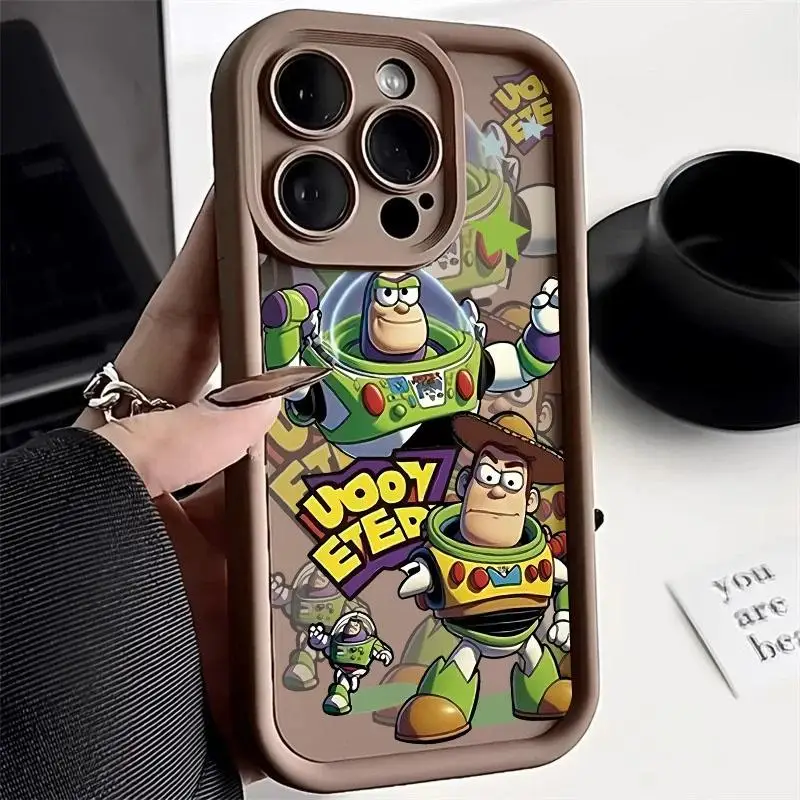 Cartoon Toy Story Alien Buzz Lightyear Phone Case For IPhone 16 15 14 Pro Max 13 12 Pro 11 15 Plus X XS XR 7 8 Protective Cover