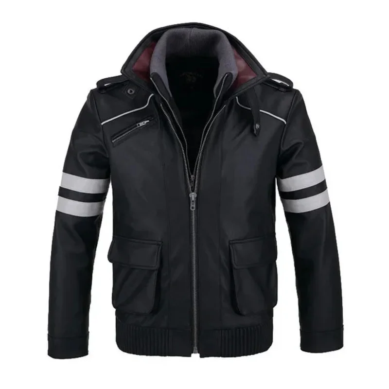 لعبة النموذج Alex Mercer PU سترة جلدية معطف الشتاء الياقات المزدوجة! أزياء الهالوين التنكرية للنساء/الرجال 8;c'4,t;6.j'2;