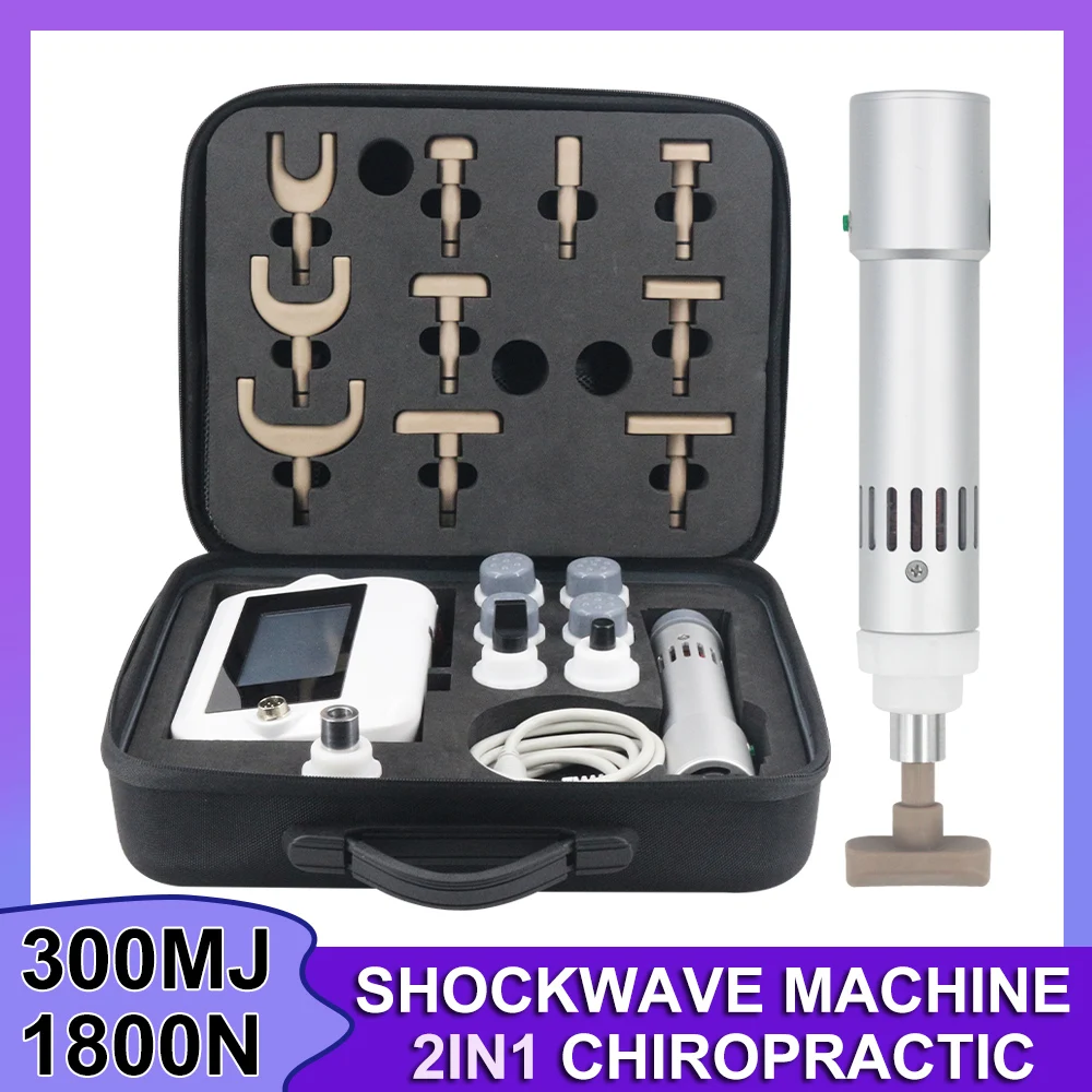 300mj Shockwave Therapy Machine ED Treatment Electric Chiropractic Correction Gun Eight Languages Spine Massage Pain Relief