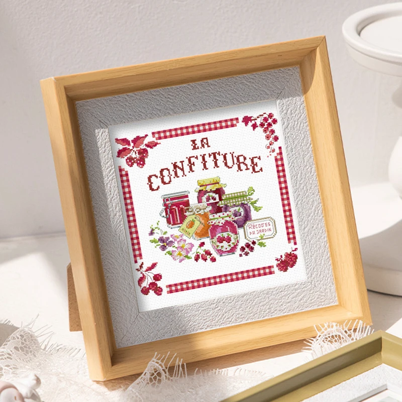 Spring Cross Stitch Kit Vanilla Candy Cartoon Pattern DIY Gift for kids Mini Embroidery 11CT Printed Canvas Unfinished Tool Kit image 4