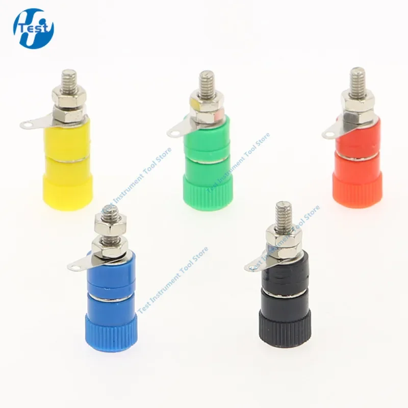10PCS Terminal Blocks JS-910B JS-919 4mm Amplifier Terminal Connector Binding Post Banana Plug Jack Mount 5 Color JS 919 Test