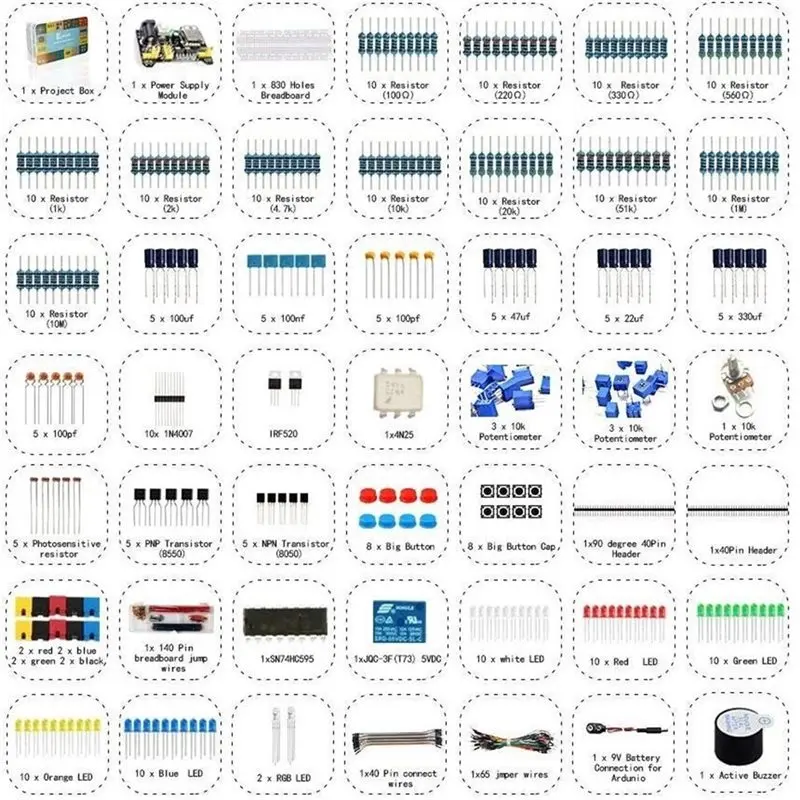 Electronic Components Super Kit For Arduino UNO R3