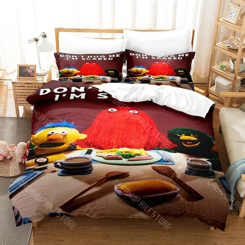 3D Printed Dont Hug Me Im Scared Bedding Set for Boys Girls Duvet Cover Pillowcase Twin Queen King Full Single Double Sizes