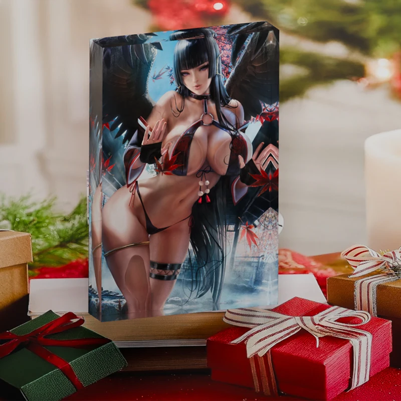 Momiji Dead or Alive Waifu Kunoichi Sexy Statuetta Figura, Segno da Scrivania Trasparente Personalizzato per Decorazione Casa e Ufficio, Targa da Collezione Sacerdotessa del Drago per Setup PC, Regalo Otaku, Accessori