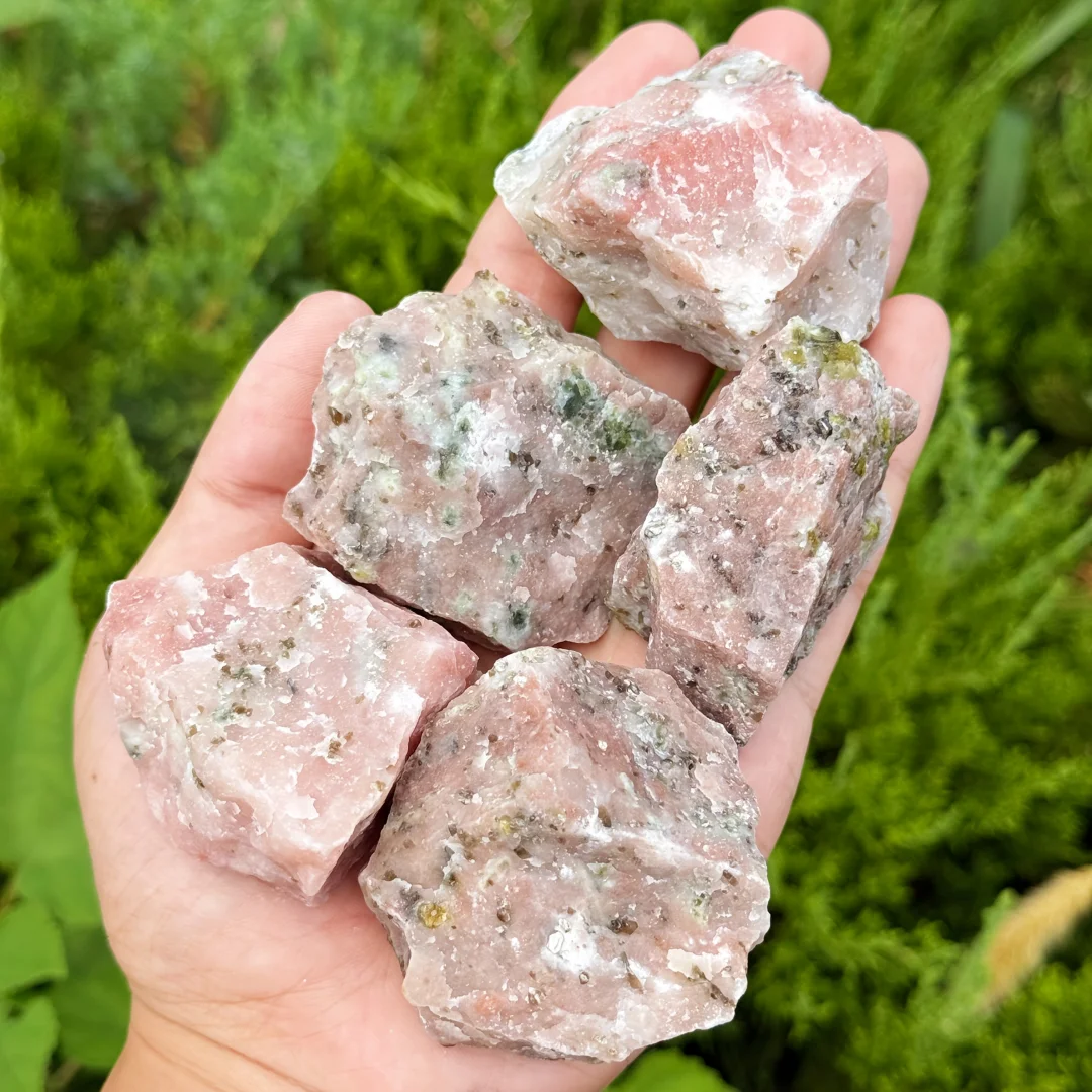 Natural Pink Opal Rough Stone Matrix Symbiotic Mineral Specimen Healing Crystal Home Decor Meditation Collectible Rock Gift