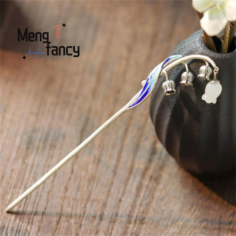 

Female Ancient Bell Orchid Blossom Chinese Style Step Rocker Hairpin Elegant Headgear Sexy Young Girls Exquisite Fashion Jewelry