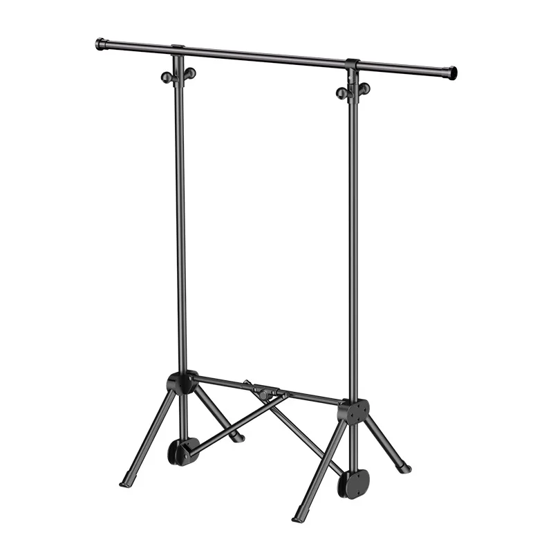 

Installation-free carbon steel floor coat rack, simple folding in bedroom and interior
