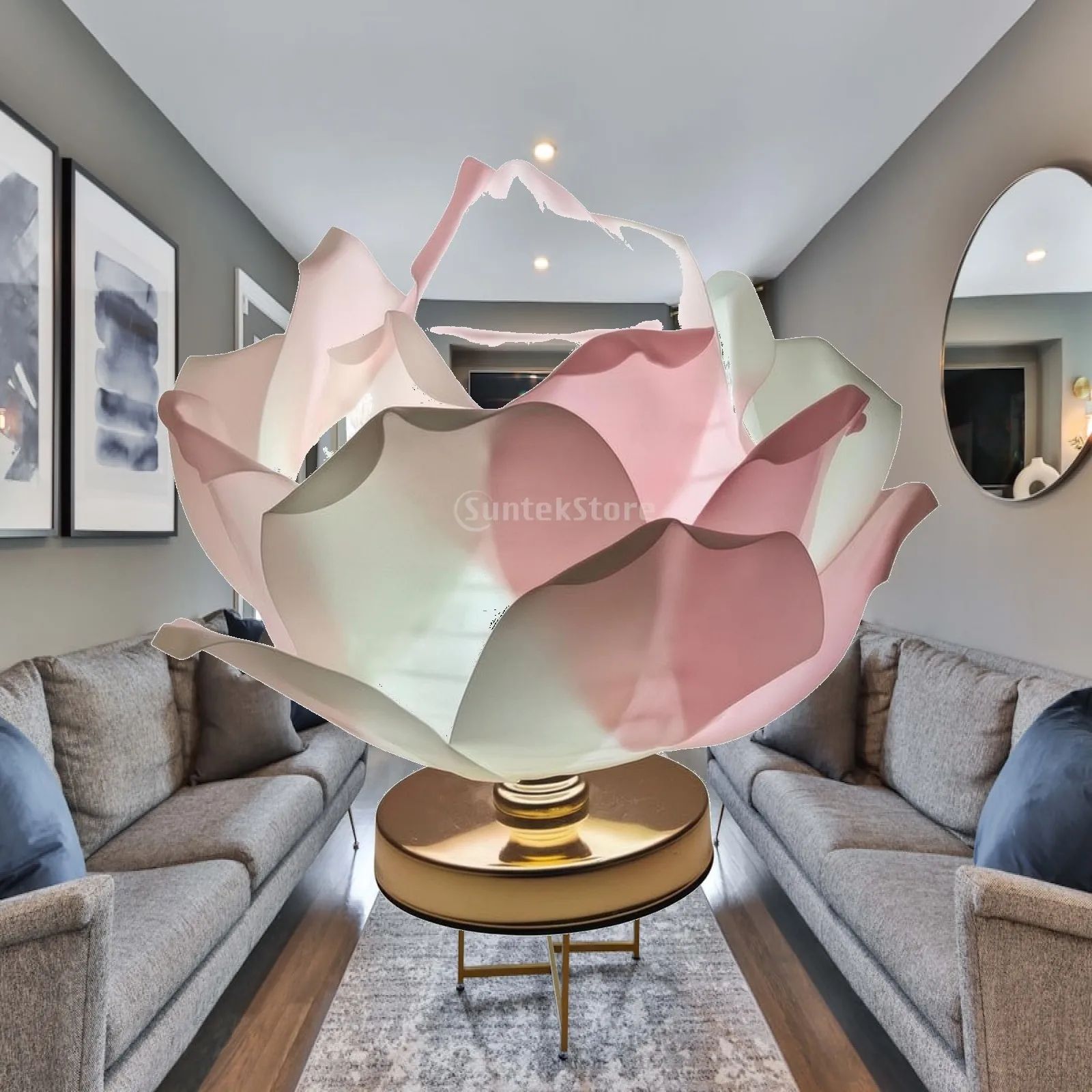 Decorative Flower Table Lamp with Layered Petals USB Dimmer Switch Warm Ambient Glow for Cozy Evening Relaxation Reading Spaces