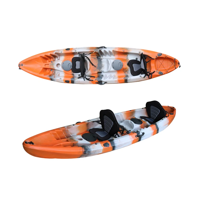 Fishing Sit Kayaks for Sale on Top Canoe LLDPE Plastic 2 Person Double Seat 2 Person 12FT Canoe 3 Years Mako 10 Kano