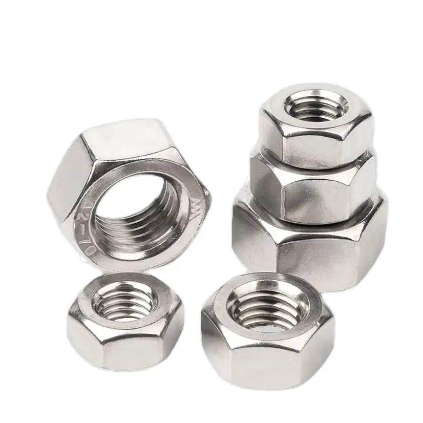 M5 M6 M8 M10 M12 M14 M16 M18 M20 M22 M24 M27 M30 M33 M36 M39 304 Stainless Steel Hexagon Nuts GB6170