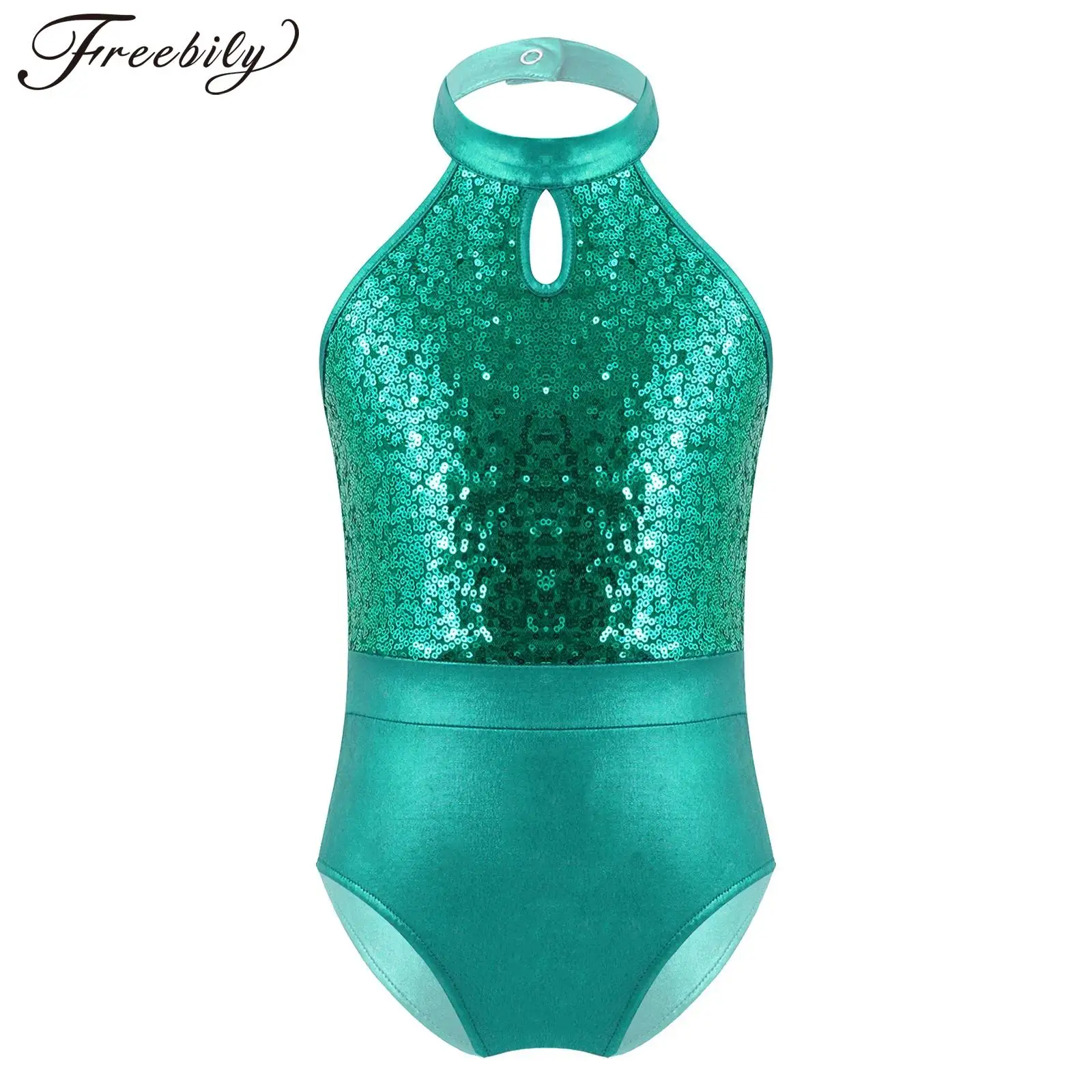 

Ballet Clothes Kids Sequins Splice Metallic Gymnastics Leotard For Girls Dance Wear Gymnastics Bodysuit Children Dance Jumpsuit