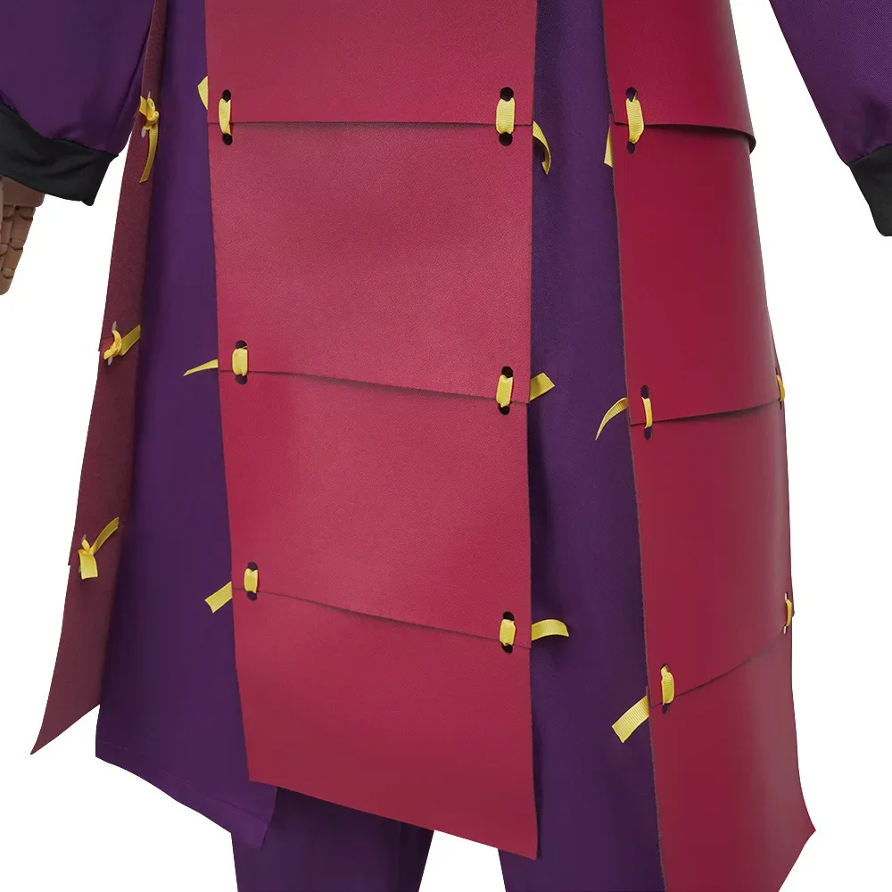 Kostium Cosplay Anime Uchiha Madara, Uniform Bojowy, Zbroja, Top, Spodnie, Bandaż, Strój na Halloween, Karnawał, Przebranie Męskie