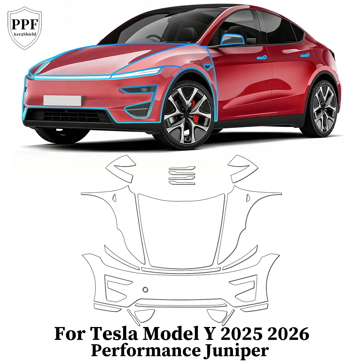 

For Tesla Model Y Performance Juniper 2025 2026 Car Clear Pre-cut PPF TPU Paint Protection Film Anti-Scratch Sticker Repairable