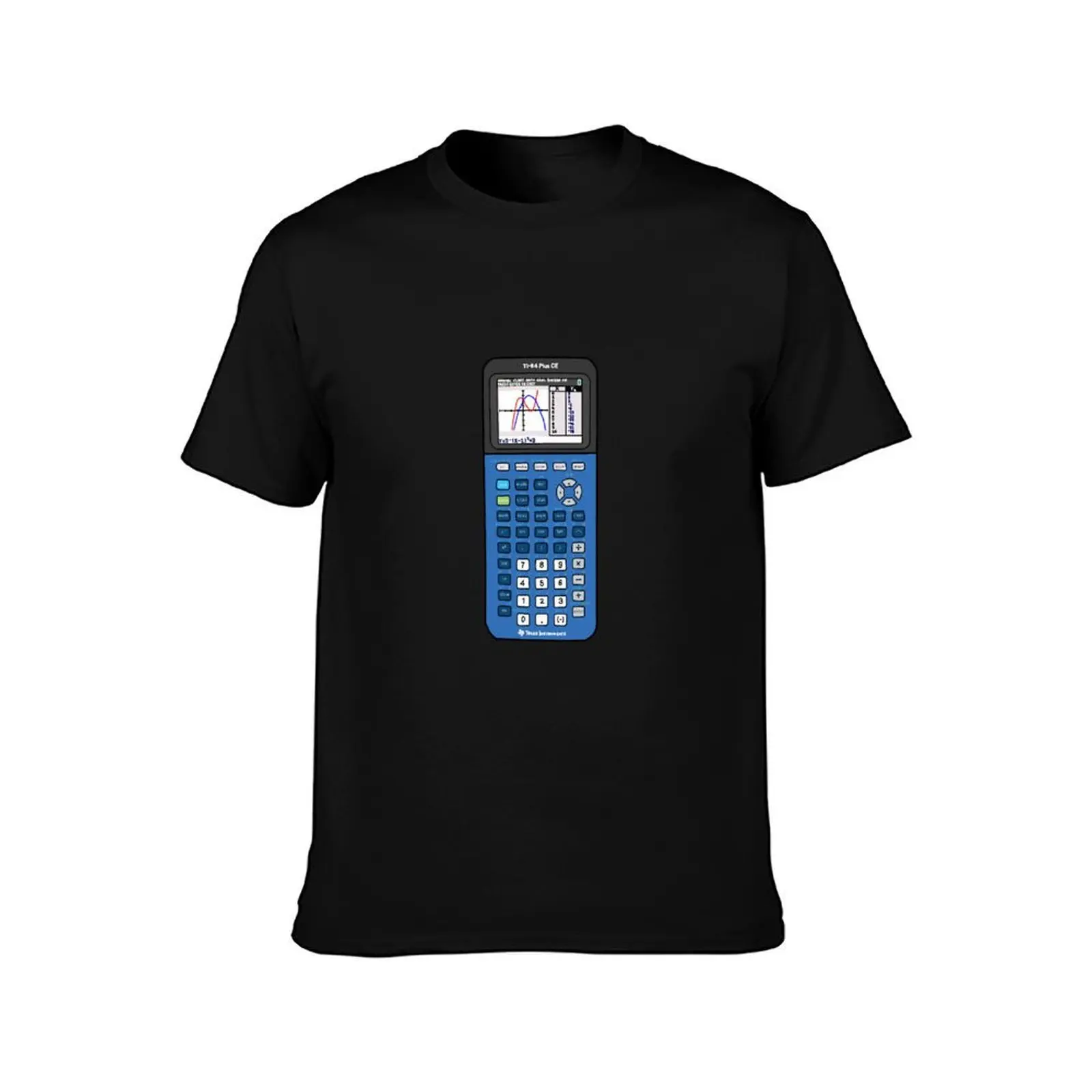 Blueberry TI 84 Calculator T-Shirt Streetwear Print Tee Shirt T-Shirt