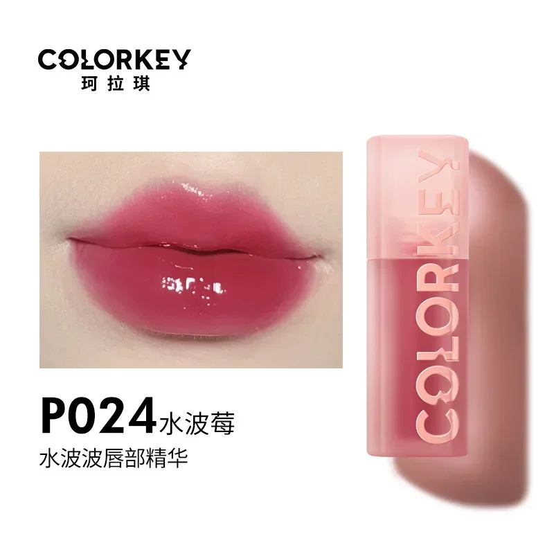 Novo colorkey bolha mancha lábio soro mel espelho hidratante linhas de luz lábio esmalte batom feminino brilho labial cosméticos maquiagem