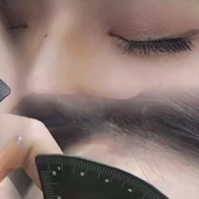 

Алюминиевый сплав, линейка для быстрого рисования дизайна бровей, инструмент для микроблейдинга, инструмент для формирования перманентного макияжа, руководство для рисования, линейка для татуировки