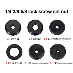 Camera Screw 1/4 3/8 5/8 Screw Nut Hot Shoe Seat Lock Knob Flash Stand Tripod Ballhead Mount Adapter Photography Accessories