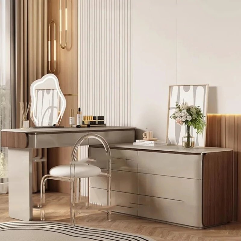 

Mirror Salon Luxury Dresser Wooden Girls Vanity Bedroom Dressers Sets Mirrors Drawer Modern Penteadeiras De Maquiagem Furniture
