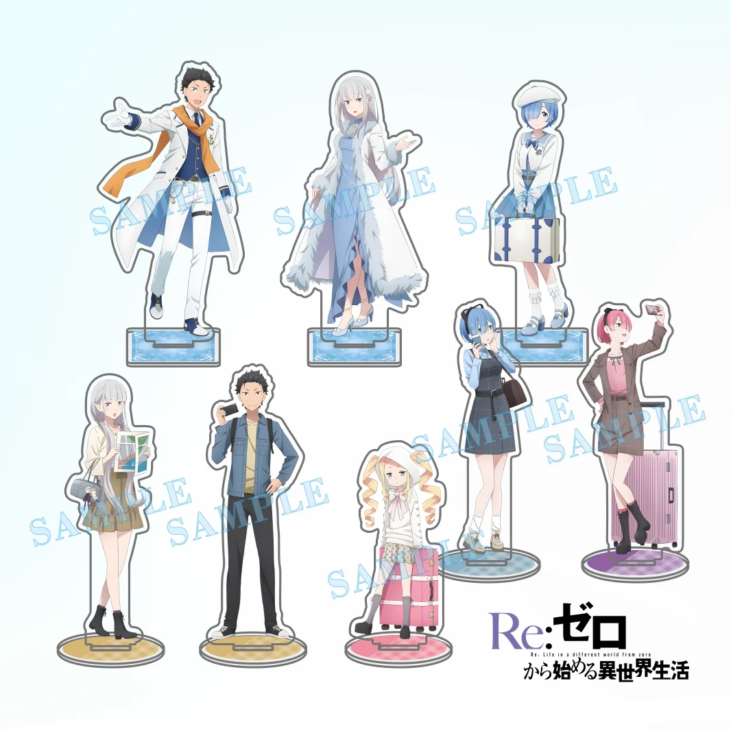 Re:ZERO 10e ANNIVERSAIRE Série Watergate City Figurine de porte-clés en acrylique 11~15cm, support de bureau, ornement, article de collection pour fans, décoration