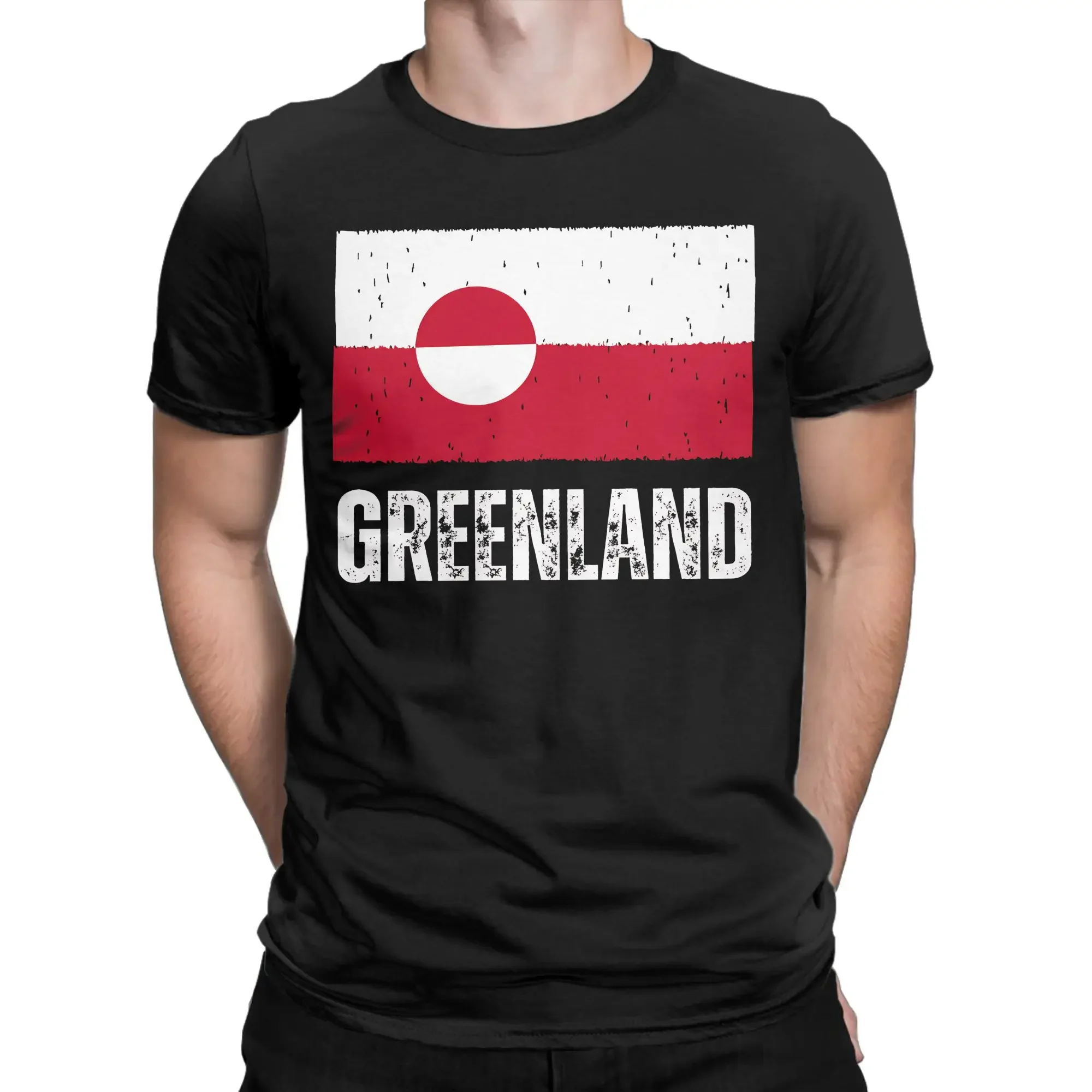 Greenland Flag Vintage T Shirt Summer  Hipster T Shirts Men Cotton O Neck Plus Size 5XL Clothing Short Sleeve Vintage Tshirt