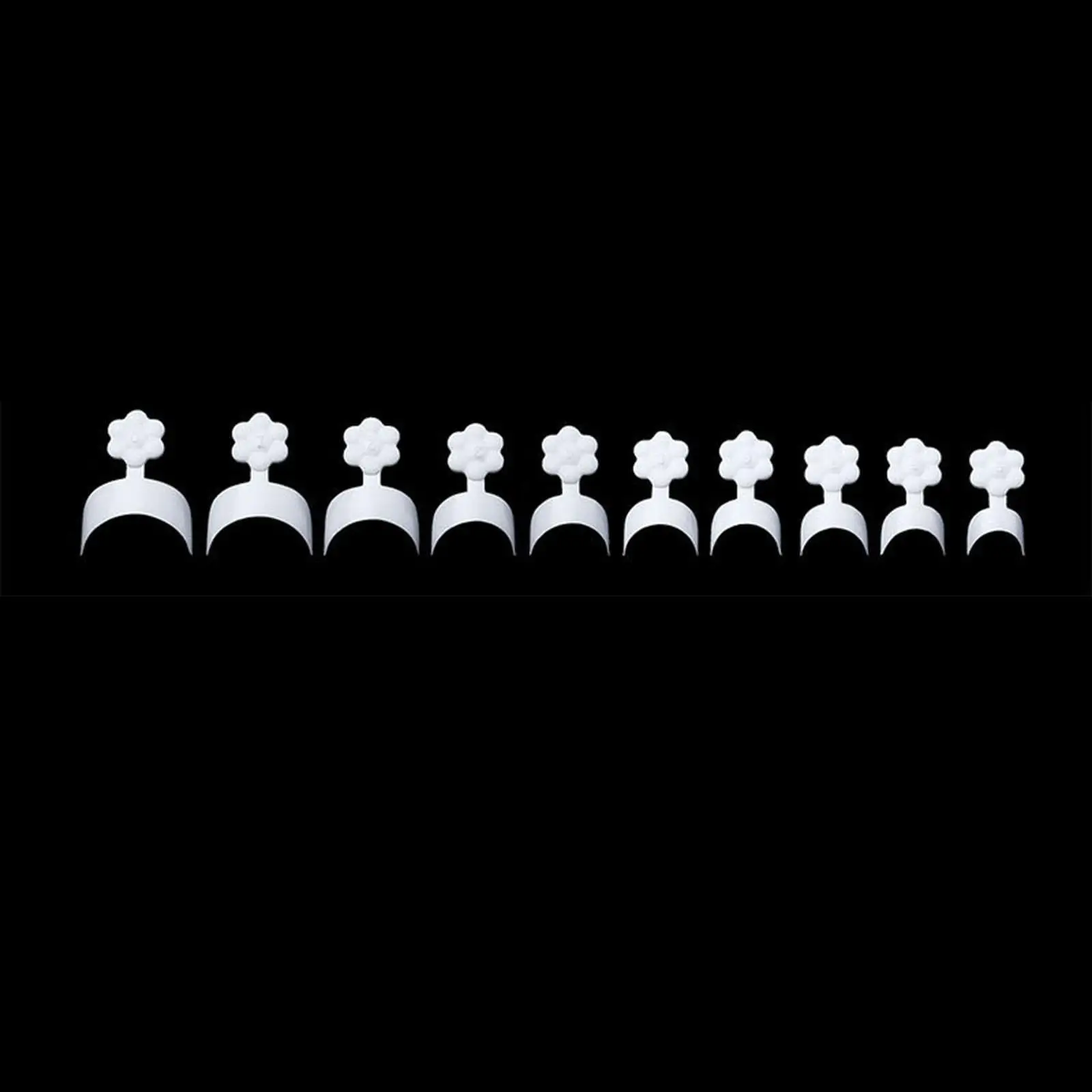 Franse nageltips Vingernageltips Witte halvemaanvormige nepnagels met halve dekking