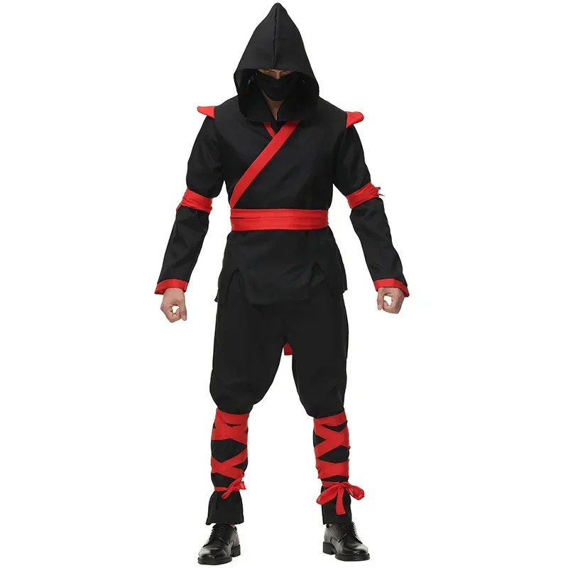 Halloween Costumes for Women Men Ninja Jumpsuit Adult Suit Japanese Anime Warrior Carnival Party Fancy Dress