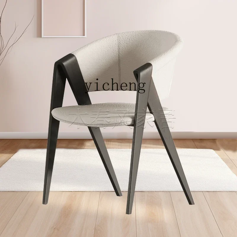 v9.3-Villa Restaurant with Armrest Modern Design Microfiber Leather Dining Chair Home Chair