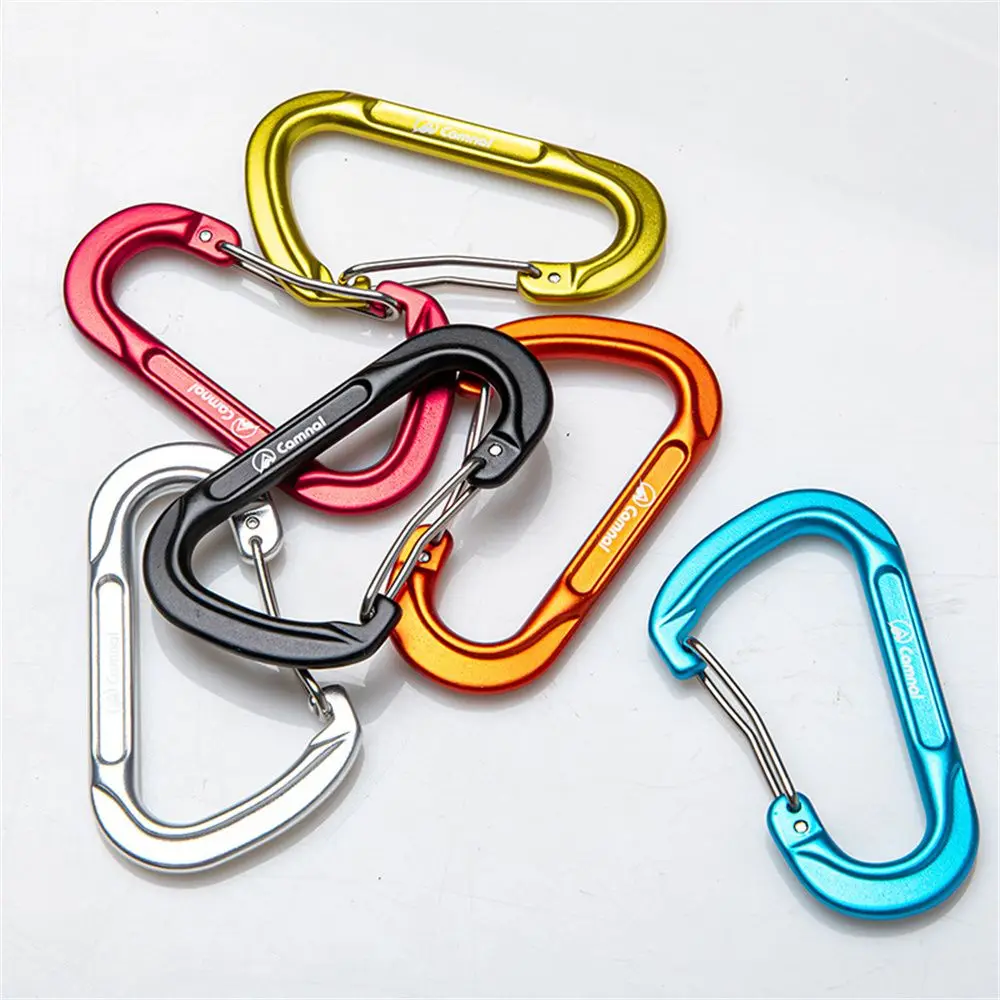 Aluminum Alloy Carabiner Outdoor Climbing Camping Carabiner Locking Hook Screw D Buckle Keychain Multi Tools