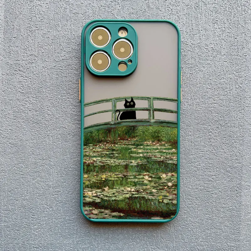 Retro Ölgemälde Van Gogh Katzen-Handyhülle für iPhone 17 16 15 14 Pro Max Plus 13 12 11 Pro Max Mini 16 Plus X XS XR Rückenschale – Detail 6