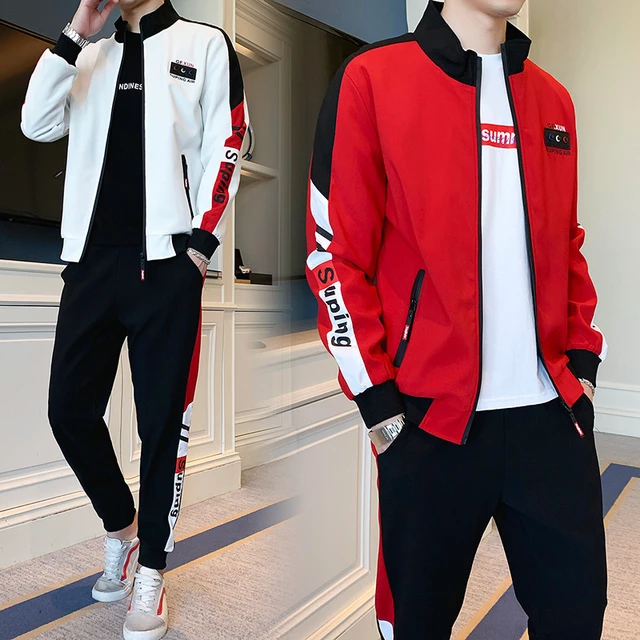 Conjunto de dos piezas para hombre ropa deportiva holgada version coreana moda juvenil primavera y otono AliExpress