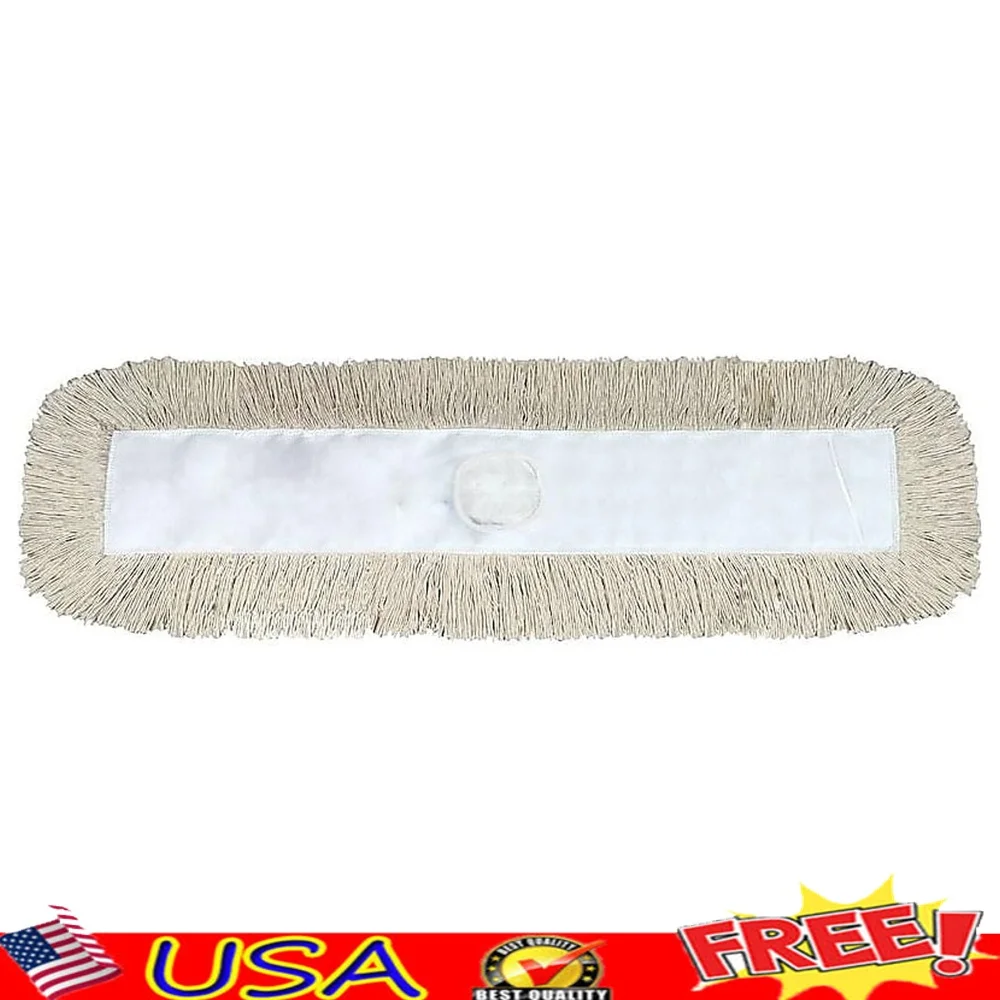

Промышленная насадка для швабры для пыли, хлопок, 60x5, прочная синтетическая подложка, быстросохнущая, стиль замочной скважины, эффективная очистка большой площади