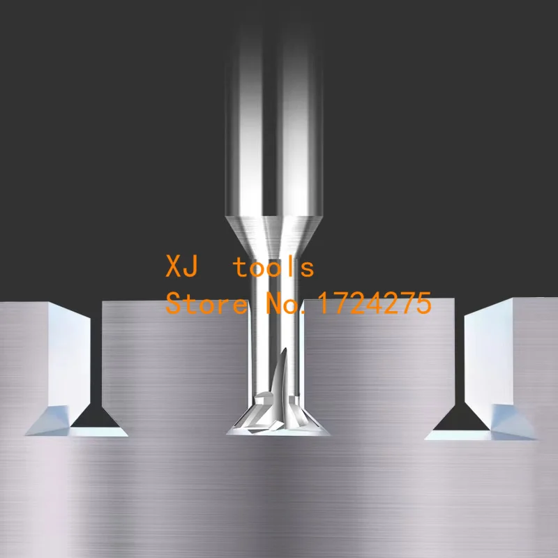 1pc Carbide Dovetail Milling Cutter CNC Tool 45 60 75 Degree 5mm 6mm 8mm 10mm 12mm Alloy Steel Machining Tool for Metal End Mill