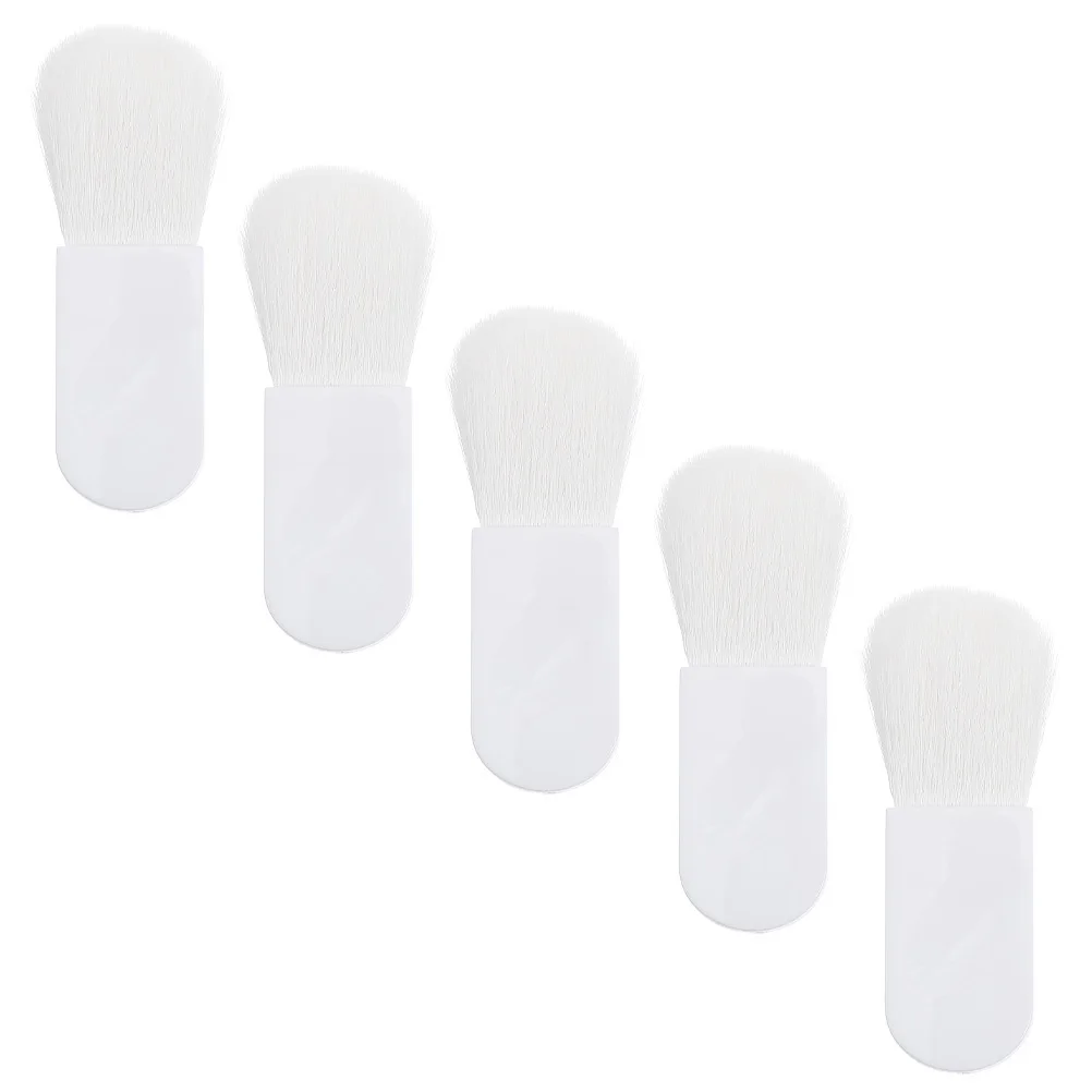 Mini brocha para colorete, artesanía fina, fácil de sostener, para mezclar, para maquillaje Facial, suministros de belleza portátiles, 5 uds.