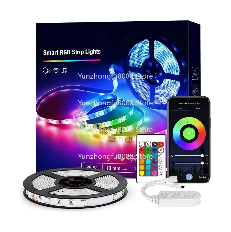 Swire Synchronous Music Wireless Smartphone App Control Waterproof Rgb Light Emitting Diode Strip for Home Compatibility