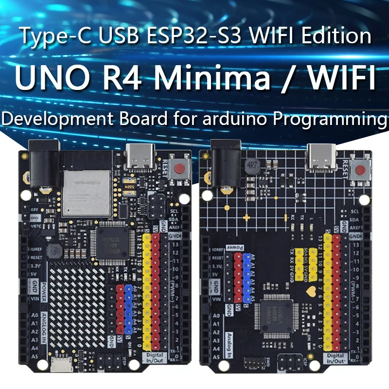 UNO R4 Minima / WIFI Type-C USB ESP32-S3 WIFI Edition Development Board For Arduino Programming Learning Controller