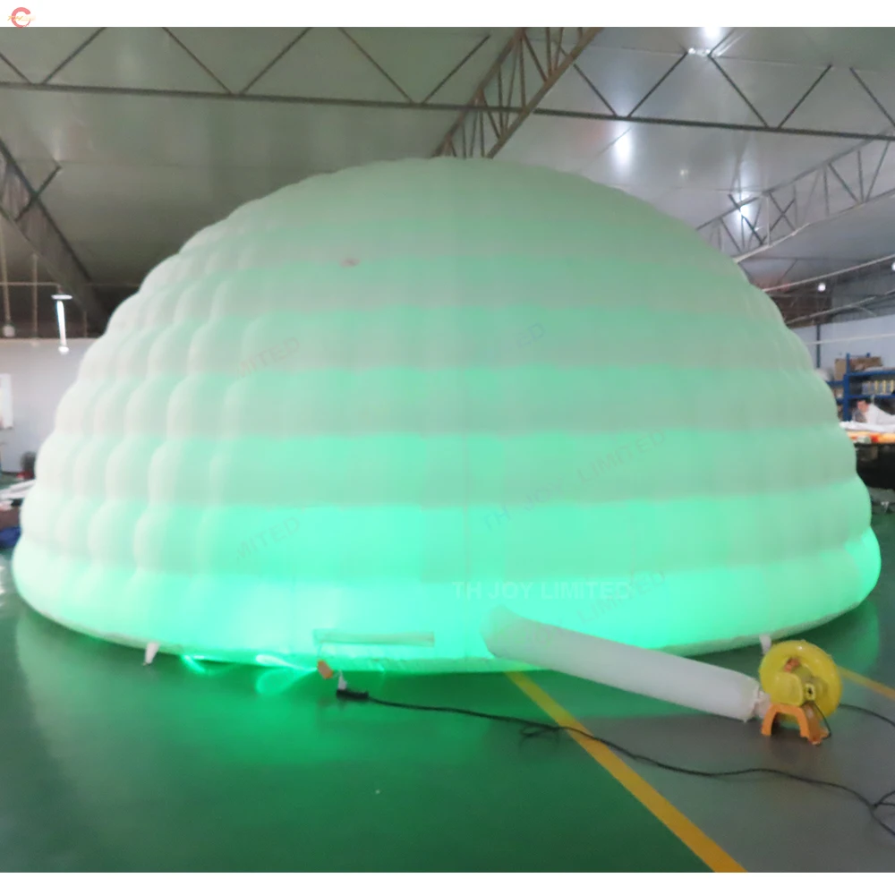 Fast Air Shipping 4m/5m/6m White Inflatable Dome Tent with Colorful LED Lighting Inflatable Lawn Tent Wedding Marquee