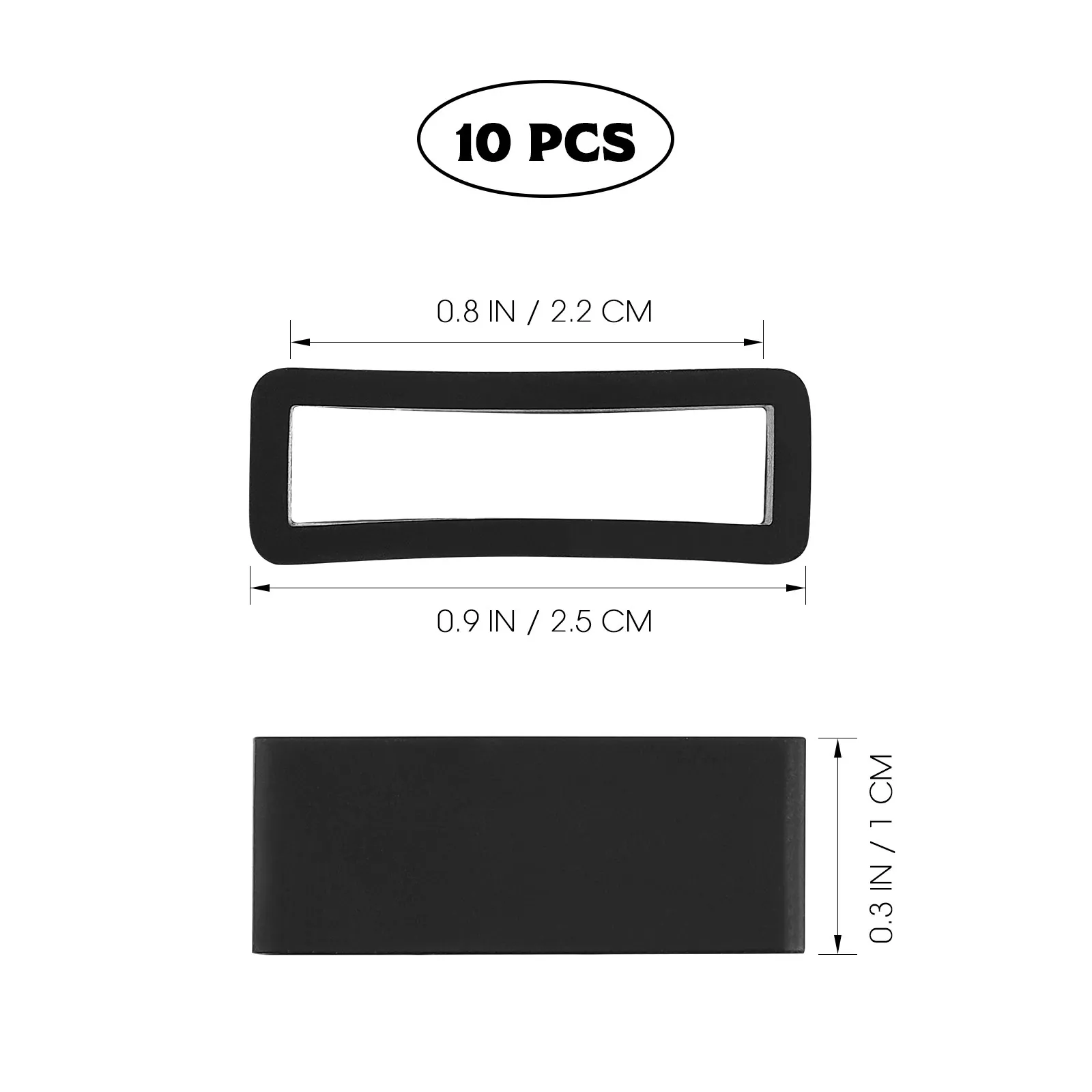 10Pcs Premium Silicone Watch Band Ring Loop Keeper for 22Mm Straps Easy Install Slide Over Buckle Secure Tip Hold Watch