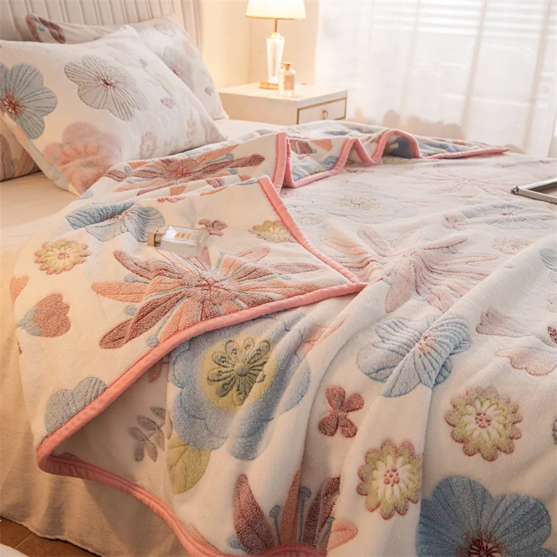 Winter thickened warm velvet bed sheet Winter coral velvet mattress protective cover Air conditioning blanket Home textile