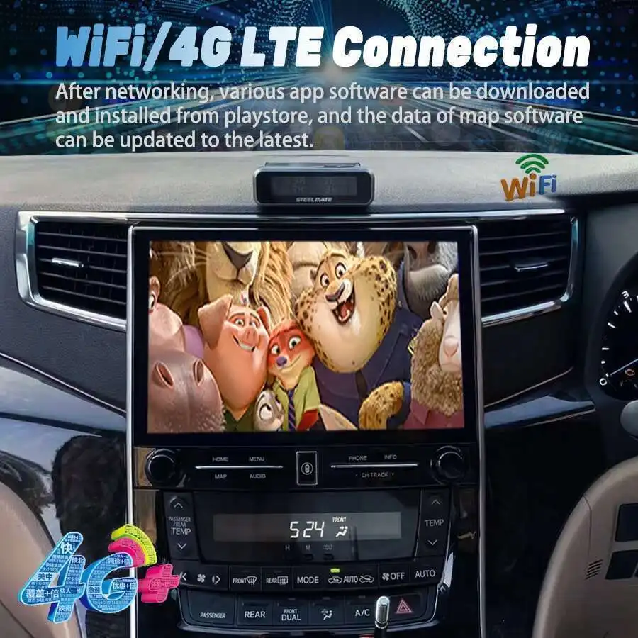 11.5 Inch Car Radio For Toyota Alphard Vellfire A20 2011‑2014 CarPlay Android Auto GPS Multimedia Video Player RHD