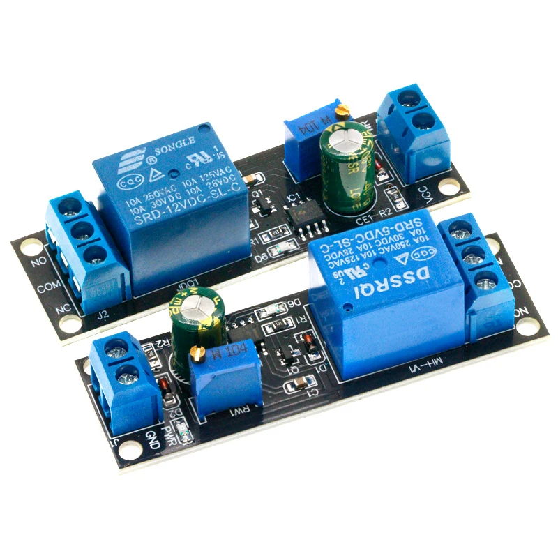 NE555จับเวลาสวิทช์ปรับโมดูลรีเลย์หน่วงเวลาโมดูล DC 5V / 12V Delay เชื่อมต่อ/ตัดการเชื่อมต่อรีเลย์ shield สำหรับ Arduino