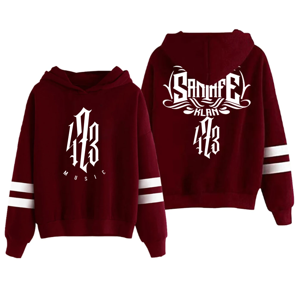 Santa Fe Klan Todo Y Nada Tour Hoodie 473 Muziek Merchandise Pocketless Parallelle Staven Mouw Sweatshirts Vrouwen Hiphop Kleding